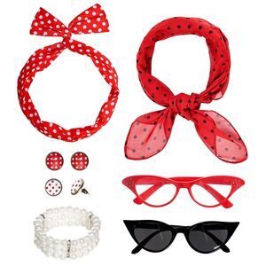 3658 50s Accessoriess Set For 1950s Costume Accessoriess Scarf
